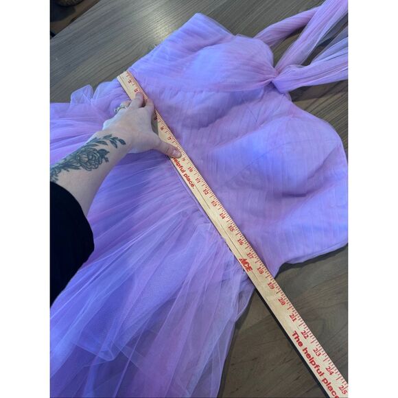 Mac Duggal 20553 Purple Ombré Tulle Gown 14 Halter Prom Formal Evening Dress NWT - Picture 11 of 12